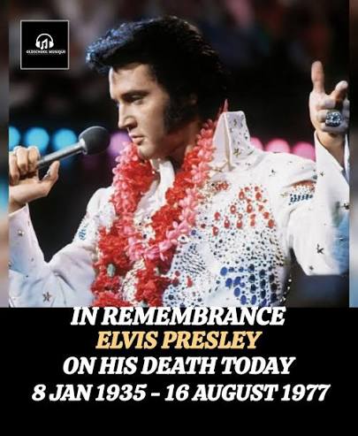 Nhớ lại ca sĩ và diễn viên huyền thoại Elvis Presley khi ông qua đời hôm nay (8 tháng 1 năm 1935 - 16 tháng 8 năm 1977). Elvis Presley được coi