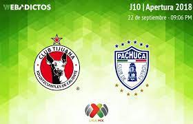 Tijuana Vs Pachuca J10 Del Apertura 2018 En Vivo Por Internet Pachuca Tijuana Y Deportes