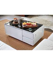 Sobro Smart Storage Coffee Table With Refrigerated Drawer Reviews Furniture Macy S In 2021 Coffee Table Coffee Table With Storage Stylish Coffee Table