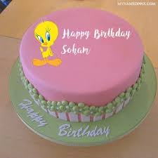 Birthday Wishes With Name And Photo For Kids Write Kids Name Cartoon Tweety Birthday Cake Wishes Birthday Cake Kids Girls Cute Birthday Cakes Barbie Birthday Cake