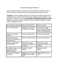 This paper focuses on the engagement of staff in the work setting and the influencing variables related to. Personal Narrative Rough Draft Review By Gill Honors English Tpt