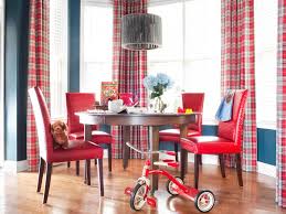 A single framed flag packs a patriotic punch in any room when decorating with red, white, and blue. Eclectic Blue And Red Dining Room Hgtv