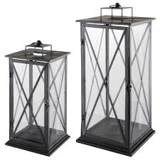 2 Metal Lanterns Maisons Du Monde Lanternes En Metal Lanterne Lanterne Bois