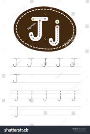 Learning To Write A Letter J A Practical Sheet From A Set Of Exercises For The Development And Education Of Chil Learning To Write Letter J English Alphabet