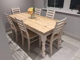 More buying choices $729.99 (2 new offers) 6ft Farmhouse Dining Table Set With Reclaimed Wood Top And 6 Etsy