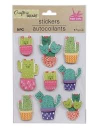Cactus Cats Succulent Plant Pop Up 3D Stickers Planner Papercraft DIY  Crafts
