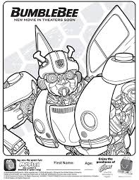 Free printable bumblebee transformers coloring page for kids of all ages. Mcdonalds Happy Meal Coloring Page And Activities Sheet Transformers Bumblebee Kids Time