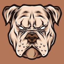 Pitbull Head Logo Illustration In 2020 Dog Sketch Animal Caricature Skull Illustration
