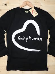04 Black Being Human Printed Casual Wear M Size T Shirt