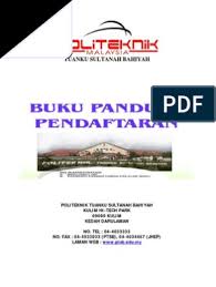 Electrical engineering department, politeknik tuanku syed sirajuddin, perlis, malaysia. Buku Panduan Pendaftaran Politeknik Tuanku Sultanah Bahiyah