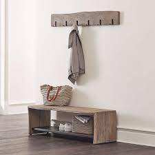 Yukon Natural Entryway Bench With Shelf Reviews Crate And Barrel In 2021 Coat Rack Wall Entryway Bench Porch Wall Decor