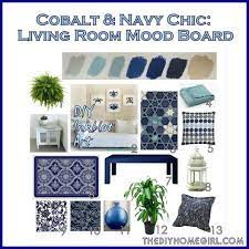 Cobalt And Navy Chic Living Room Mood Board Colors Palette Scheme Decor Dove Gray Aqua Neptune Blue Coba Room Colors Living Room Color Schemes Aqua Living Room