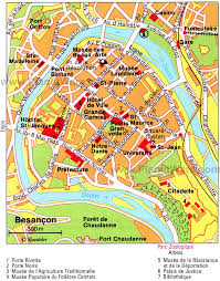 Besancon Map Tourist Attractions Besancon City Maps France Travel