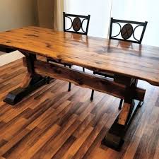 Homemade Oak Plank Wood Table Project Homesteading The Homestead Survival Com Homemade Kitchen Tables Wood Table Oak Planks