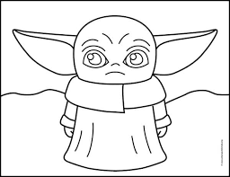 Print the mandalorian coloring page today! How To Draw Baby Yoda Art Projects For Kids