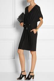 Black Classic Satin Trimmed Gabardine Dress Day Birger Et Mikkelsen Dresses Dresses For Work Dress Attire