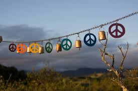 5 Foot Peace Flags Decoration Jardins