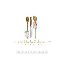 Kitchen Logo Catering Logo Utensil Logo Flower Logo Food Etsy Catering Logo Kitchen Logo Logo Food