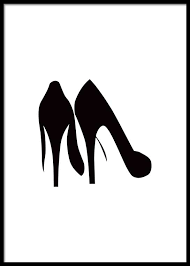 You don't have to look or dress like a stripper to walk around in 6 inch heel boots, ami has some very tasteful and conservative style suede boots that let you walk around little. High Heels Silhouette Poster Postersprints