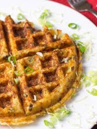 Afterward, add toppings of your choice or get inspired by our two recommended topping ideas that you can find below in the recipe. Potato Cheese And Onion Waffles Pinch Of Nom