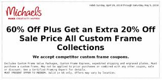 Michaels Coupons 50 Off Coupons Codes November 2020 In 2020 Michaels Coupon Custom Framing Frame Collections