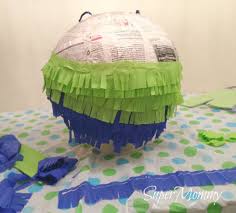 How To Make Decorate A Monster Pinata Monster Pinata Homemade Pinata Monster Party Decorations