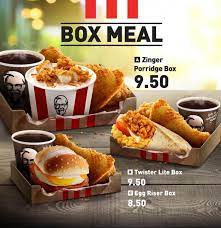 Enter this kfc voucher and discover specially curated menus for a limited time only, start ordering now! Kfc Breakfast Box Meal From Rm8 50