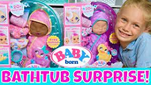 Put the baby up his diaper can be used as a towel or blanket. Baby Born Bath Time Surprise Online