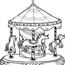 Carousel In Black And White Style Malvorlagen Vorlagen Ausmalbilder