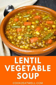 This Lentil Vegetable Soup Is So Good You Won T Miss The Meat In This Recipe Lentils Are Cooked W Lentil Vegetable Soup Lentil Soup Recipes Bean Soup Recipes