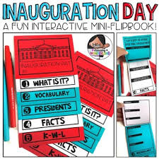 (swearing in) of president investidura (f); Inauguration Day Mini Flip English Spanish Versions Included