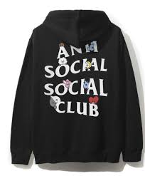 Assc X Bts Anti Social Social Club Bt21 Black Hoodie Size M