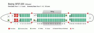 Air China Airlines Boeing 757 200 Aircraft Seating Chart