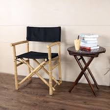 Hand Crafted Foldable Bamboo Director S Chair With Comfortable Canvas Seat Back Bamboo Furniture Outdoo Bamboo Furniture Outdoor Bamboo Furniture Folding Chair