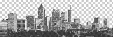 Atlanta city skyline black and white silhouette. Downtown Atlanta Skyline Black And White Cityscape Photograph Png Clipart Atlanta Atlanta Skyline Black And White
