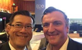 B20 member Jason Ma with G20 Leaders and fellow B20 participants (in  reverse-chronological order). The B20 is the G20's official global business  forum. Jason has served