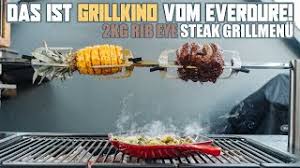 Get a 15.000 second barbecue rib eye steak, food stock footage at 25fps. 2 Kg Rib Eye Steak Am Spiess Grillen Everdure Hub 2 Das Ist Grillkino Youtube