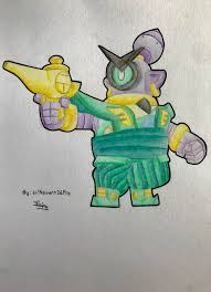 How to draw popcorn rico | brawl stars hi, i'm drawany. A Drawing Of Guard Rico Brawlstars