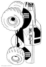 Monster truck printable coloring pages. Bigfoot Truck Coloring Pages Coloring Pages Printable Com