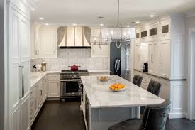 white transitional kitchen