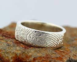 Wedding Ring Engravings That Are Perfection Fingerprint Ring Engraved Wedding Rings Unusual Wedding Rings