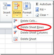 If you want to remove cells from the worksheet and shift the surrounding cells to fill the space, you can select the cells and delete them. How To Delete Remove Blank Rows Columns In Excel 2010 Spreadsheet