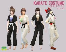 Karate Costume For The Sims 4 By Cosplay Simmer Spring4sims Sims 4 Karate Sims
