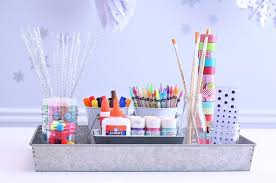 She shares easy kids crafts and play ideas to inspire imagination, creativity, learning and fun. Craft Room Ideas Portable Kids Craft Station Kim Byers