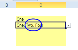 Now it's just the text written in that cell. Excel Drop Down Multiple Select Or Remove Contextures Blog