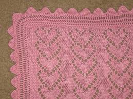Knit me baby, one more line is. Lace Heart Chains Baby Blanket Knitting Pattern Pdf Digital Etsy