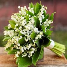The flowing greenery and draping flowers will create a focal point to draw guest's eyes to position the bouquet holder so that the handle is anchored inside the vase with the rounded portion outside of the vase. Lily Of The Valley Lily Bouquet Wedding Lily Of The Valley Bouquet Small Wedding Bouquets