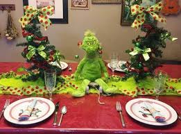 Table Setting Grinch Christmas Decorations Grinch Decorations Christmas Crafts Decorations