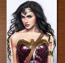 It's just so much fun to draw with markers, so i had to draw wonder woman with them as well. Colored Pencil Drawing Of Wonder Woman Wonder Woman Drawing Wonder Woman Art Wonder Woman