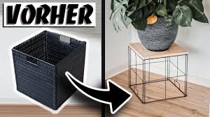 Ikea Upcycling Kleiner Tisch Aus Kallax Korb Easy Alex Korb Tisch Korb Und Kiste Kleiner Tisch